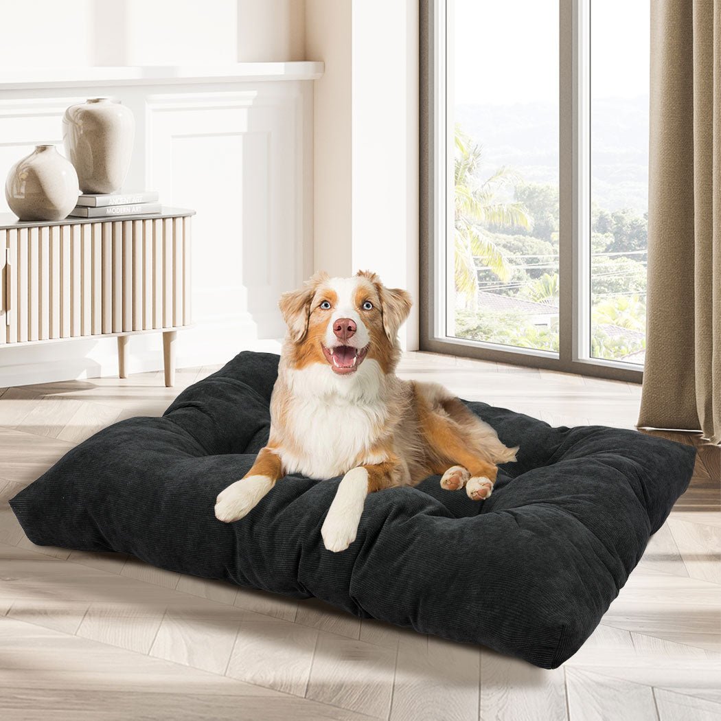 Pet Calming Bed Large Dog Cat Cushion - Dark Grey - Rivercity House & Home Co. (ABN 18 642 972 209) - Affordable Modern Furniture Australia