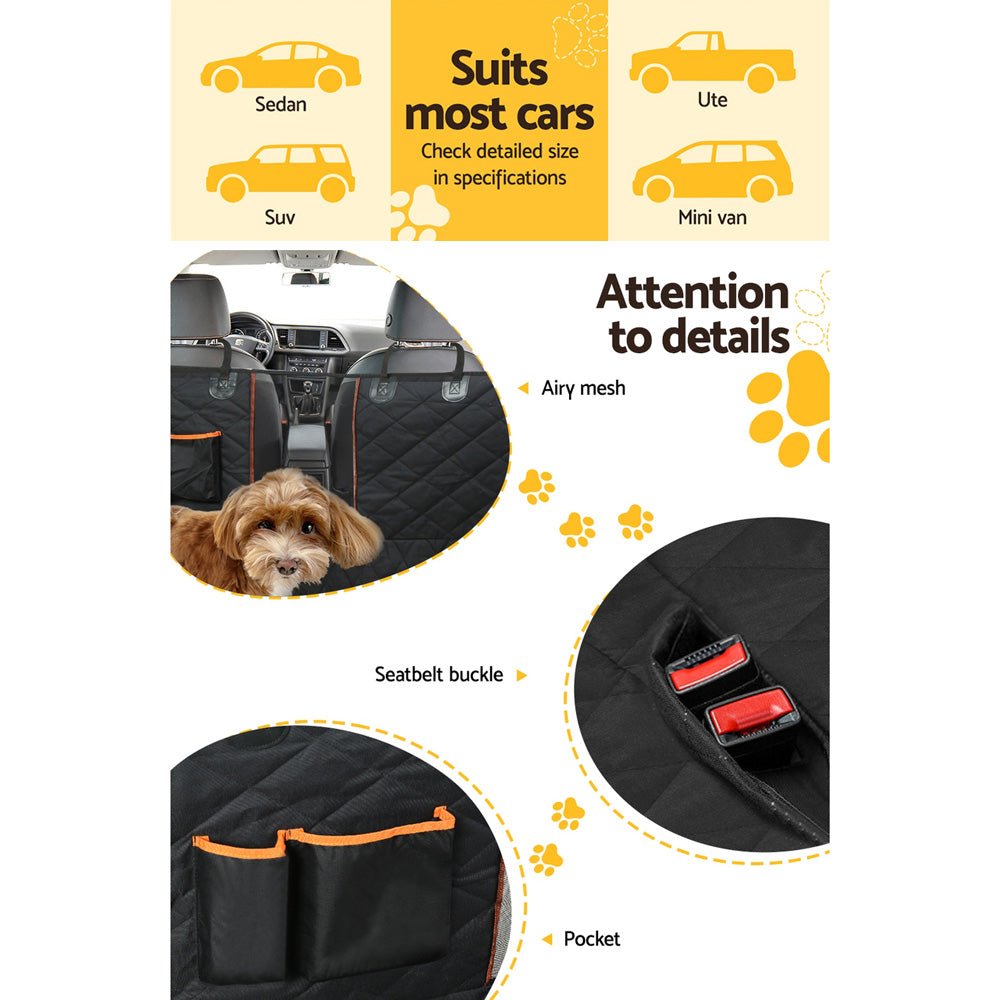Pet Car Seat Cover Dog Hammock Waterproof Non-Slip Protector Mat - Black - Auto Accessories > Auto Accessories Others > Automotive Decor - Rivercity House & Home Co. (ABN 18 642 972 209) - Affordable Modern Furniture Australia