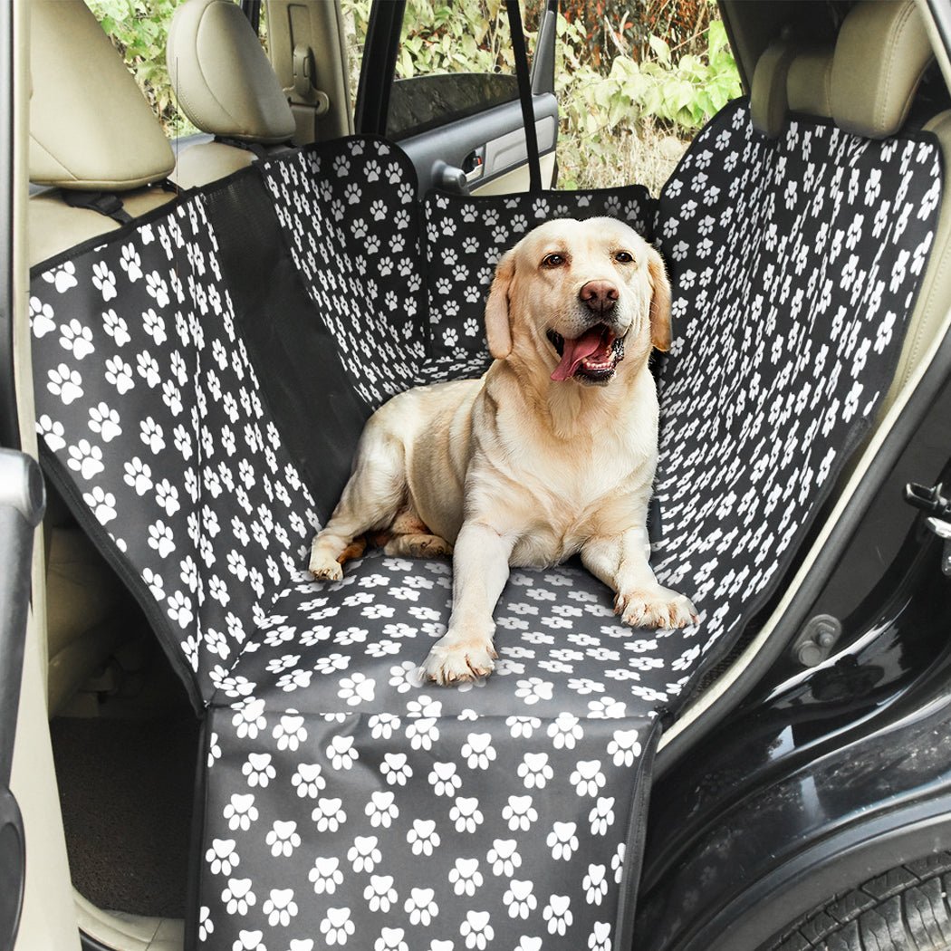 Pet Car Seat Cover Hammock with Side Flaps and Safety Belt - Black - Rivercity House & Home Co. (ABN 18 642 972 209) - Affordable Modern Furniture Australia