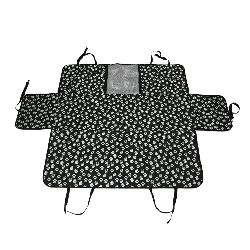 Pet Car Seat Cover Hammock with Side Flaps and Safety Belt - Black - Rivercity House & Home Co. (ABN 18 642 972 209) - Affordable Modern Furniture Australia