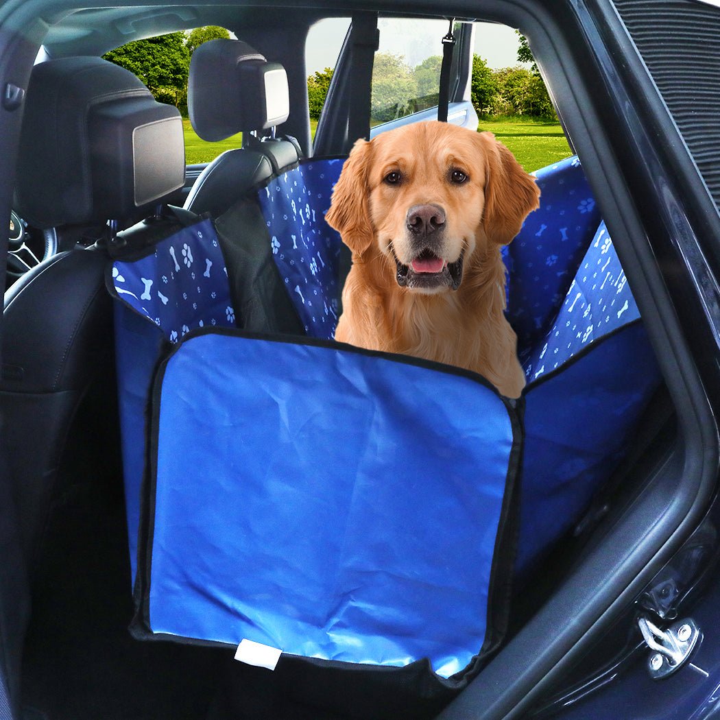 Pet Car Seat Cover Hammock with Storage Pockets - Blue - Rivercity House & Home Co. (ABN 18 642 972 209) - Affordable Modern Furniture Australia