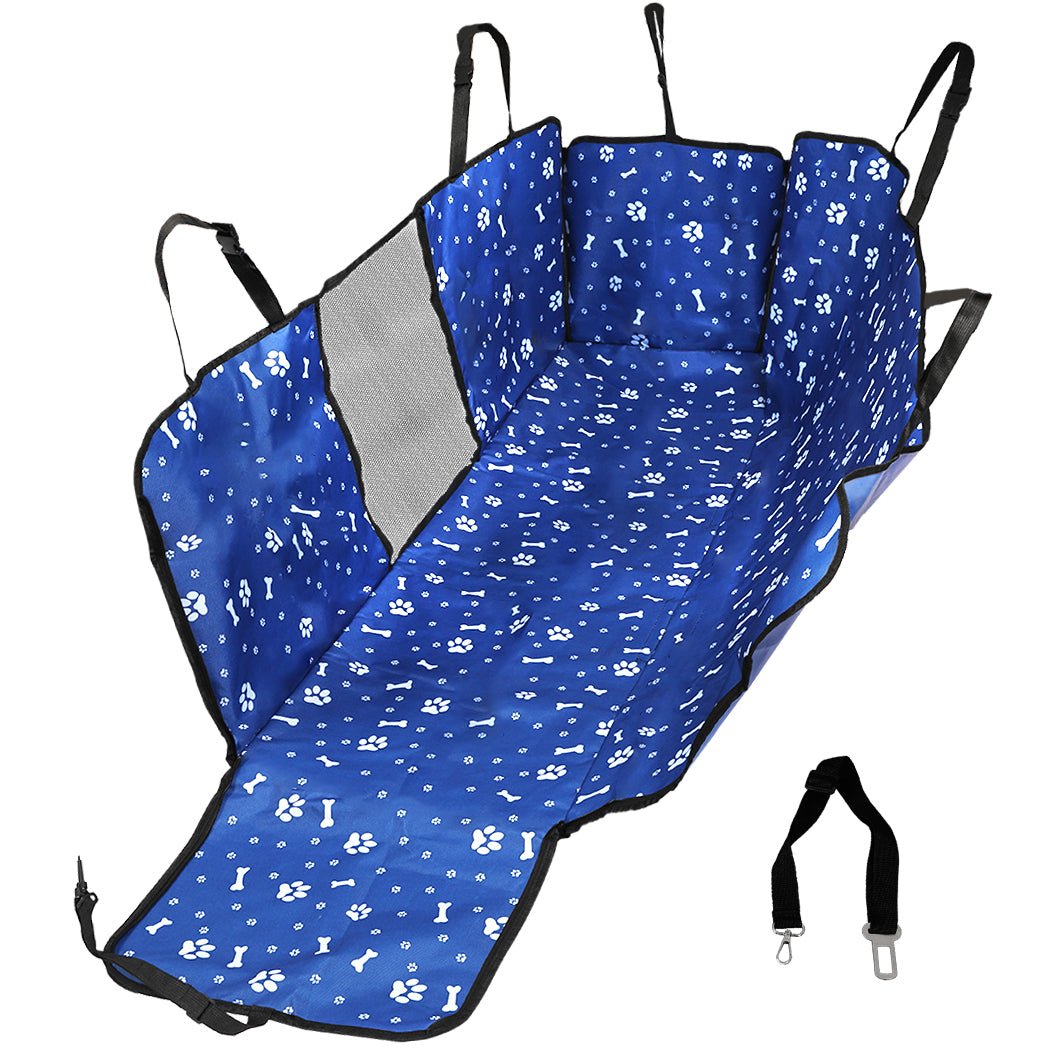Pet Car Seat Cover Hammock with Storage Pockets - Blue - Rivercity House & Home Co. (ABN 18 642 972 209) - Affordable Modern Furniture Australia
