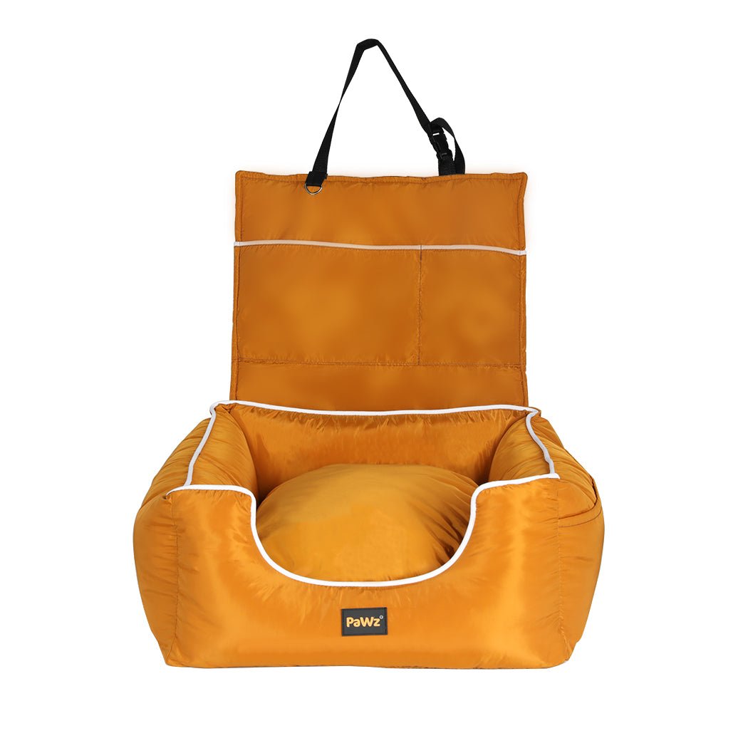 Pet Car Seat Travel Safety Carrier with Adjustable Belt - Orange - Rivercity House & Home Co. (ABN 18 642 972 209) - Affordable Modern Furniture Australia