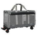 Pet Carrier 4-Wheel Portable Rolling Foldable with Telescopic Handle - Grey