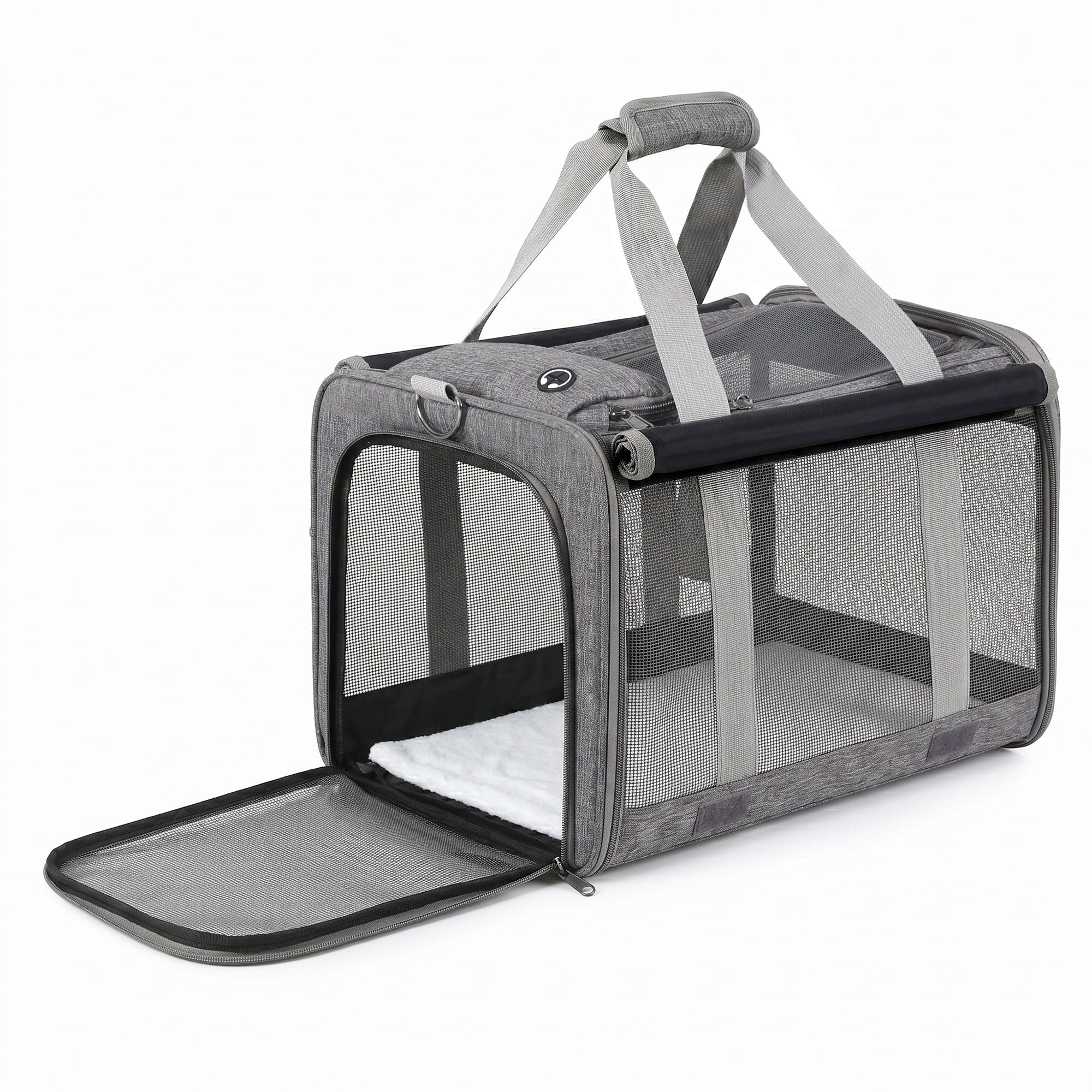 Pet Carrier Bag Foldable Dog Cat Durable Crate Travel Cage Portable Car Kennel Grey - Pet Care > Dog Supplies > Dog Carriers & Crates - Rivercity House & Home Co. (ABN 18 642 972 209) - Affordable Modern Furniture Australia