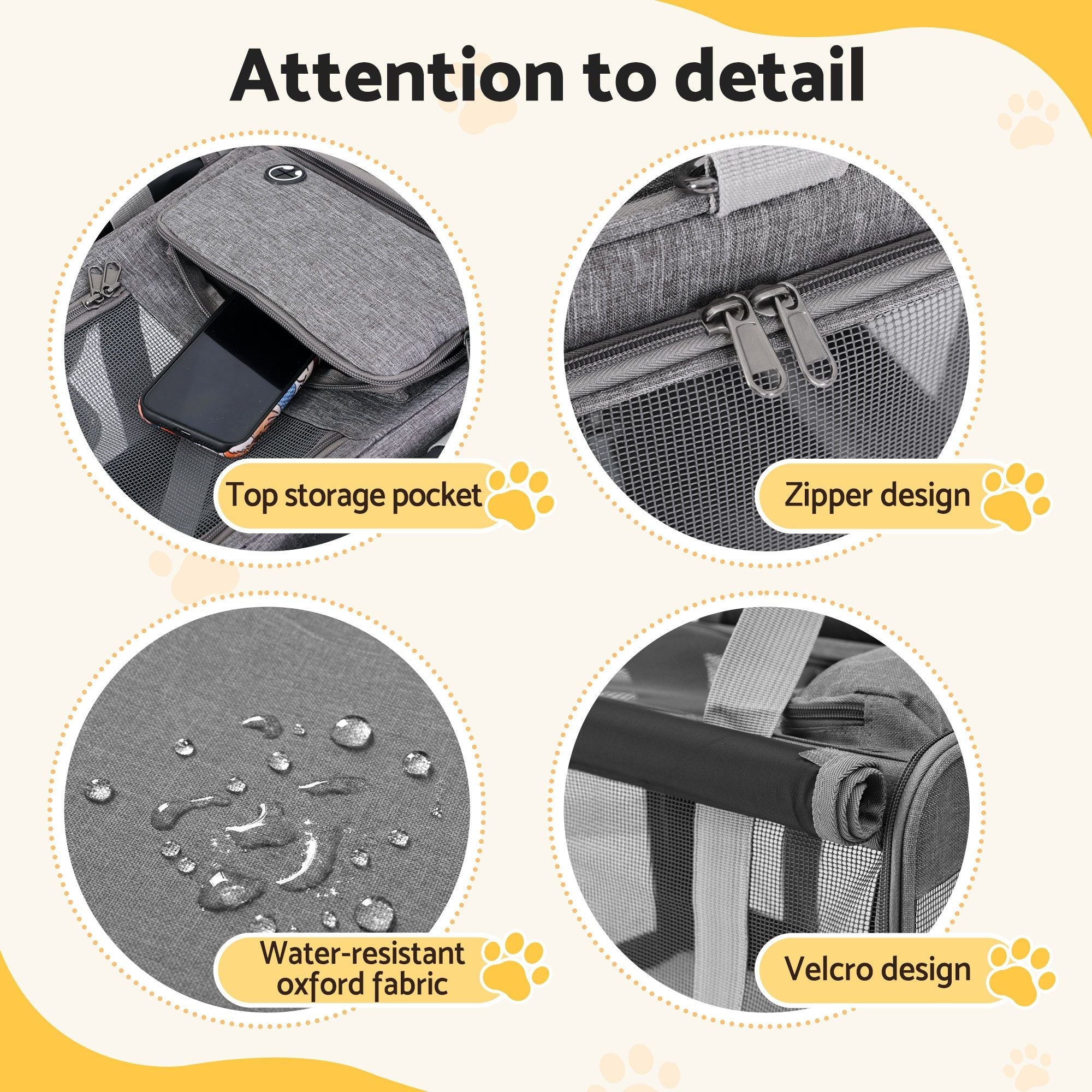 Pet Carrier Bag Foldable Dog Cat Durable Crate Travel Cage Portable Car Kennel Grey - Pet Care > Dog Supplies > Dog Carriers & Crates - Rivercity House & Home Co. (ABN 18 642 972 209) - Affordable Modern Furniture Australia