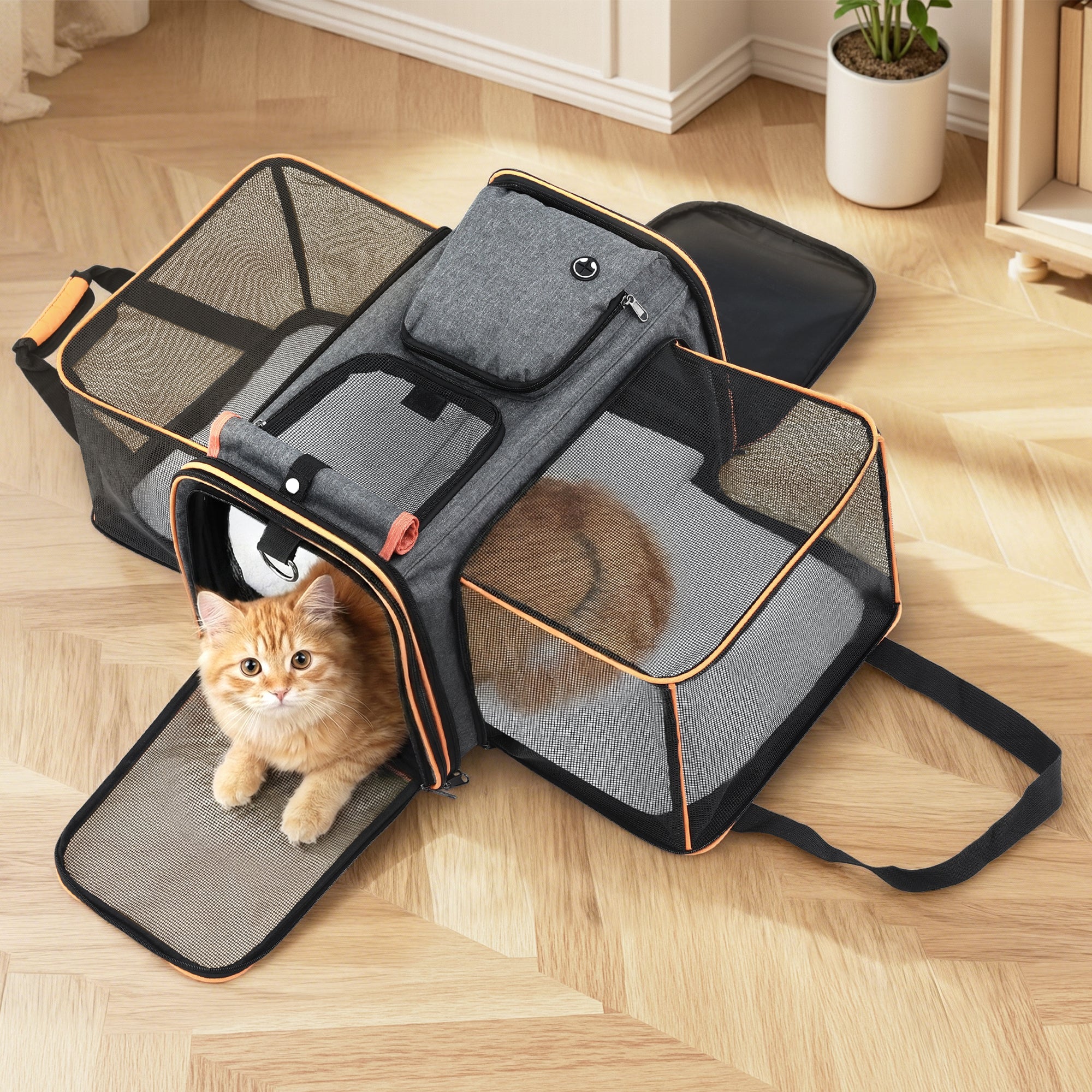 Pet Carrier Bag Foldable Expandable Dog Cat Travel Cage Portable Car Kennel - Pet Care > Dog Supplies > Dog Carriers & Crates - Rivercity House & Home Co. (ABN 18 642 972 209) - Affordable Modern Furniture Australia