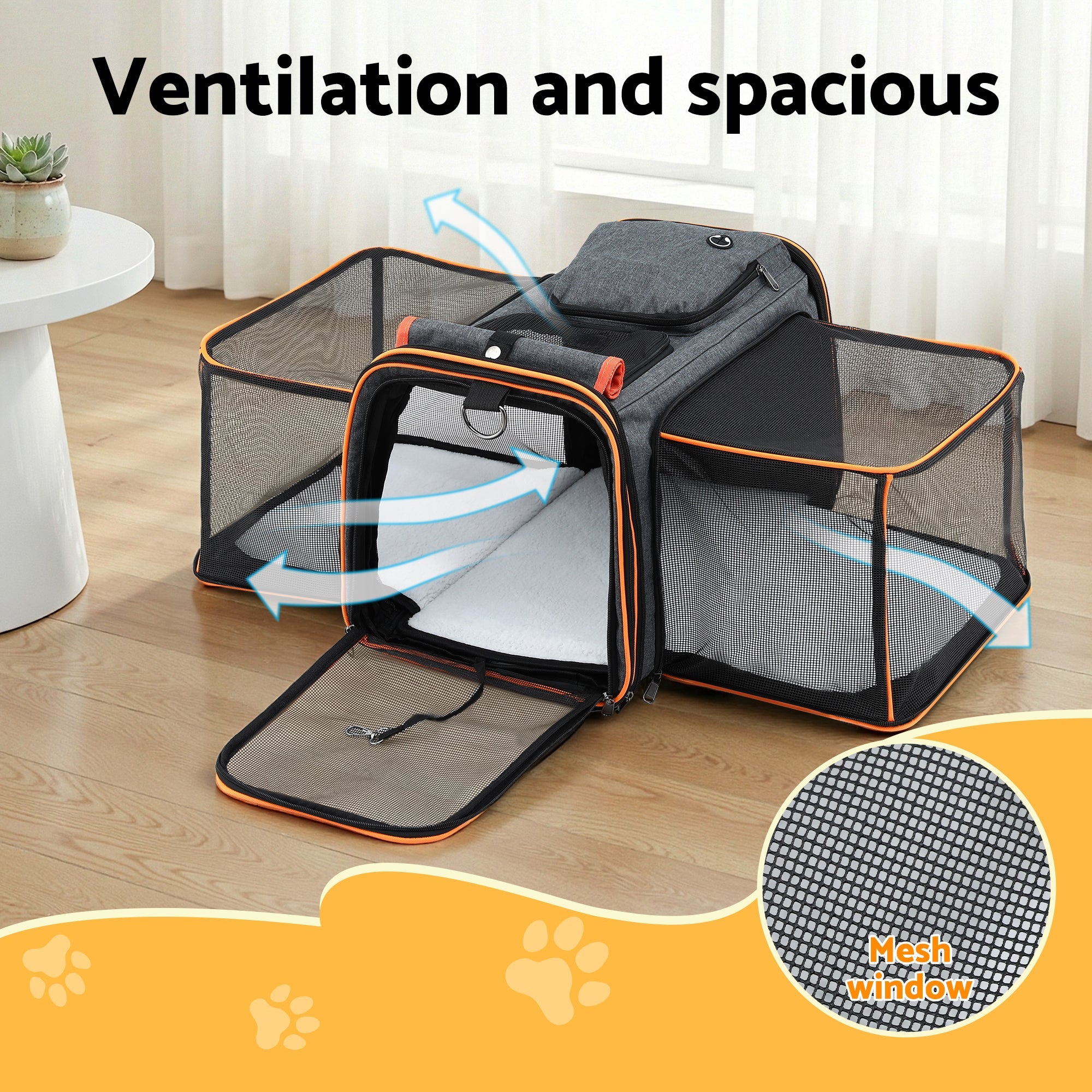 Pet Carrier Bag Foldable Expandable Dog Cat Travel Cage Portable Car Kennel - Pet Care > Dog Supplies > Dog Carriers & Crates - Rivercity House & Home Co. (ABN 18 642 972 209) - Affordable Modern Furniture Australia