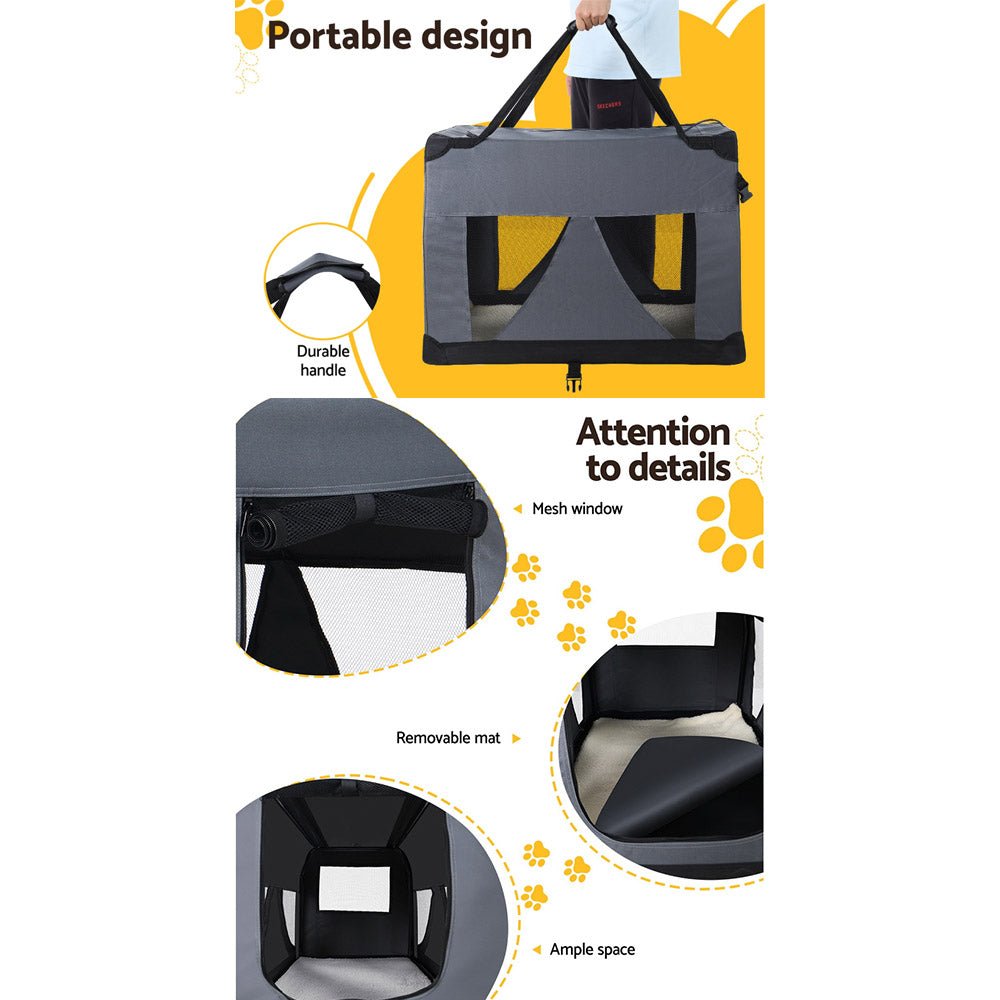 Pet Carrier Soft Crate Dog Cat Travel 121x80CM Portable Foldable Car 4XL - Pet Care > Cat Supplies > Cat Carriers & Crates - Rivercity House & Home Co. (ABN 18 642 972 209) - Affordable Modern Furniture Australia