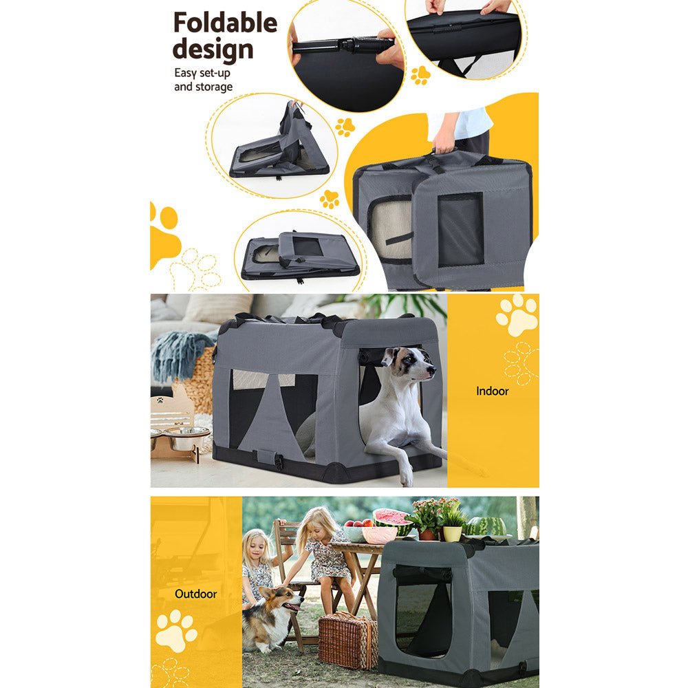 Pet Carrier Soft Crate Dog Cat Travel 121x80CM Portable Foldable Car 4XL - Pet Care > Cat Supplies > Cat Carriers & Crates - Rivercity House & Home Co. (ABN 18 642 972 209) - Affordable Modern Furniture Australia