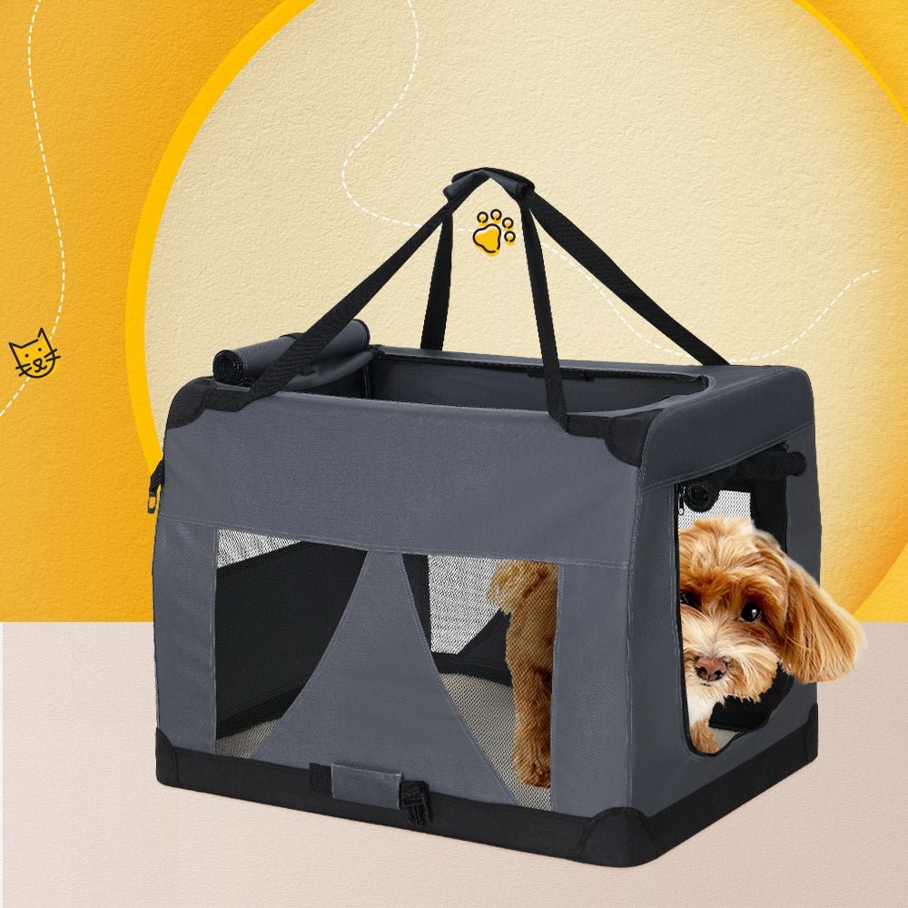 Pet Carrier Soft Crate Dog Cat Travel 60x42CM Portable Foldable Car M - Pet Care > Cat Supplies > Cat Carriers & Crates - Rivercity House & Home Co. (ABN 18 642 972 209) - Affordable Modern Furniture Australia