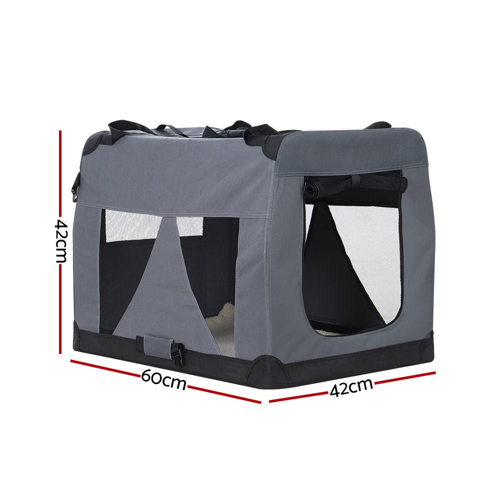 Pet Carrier Soft Crate Dog Cat Travel 60x42CM Portable Foldable Car M - Pet Care > Cat Supplies > Cat Carriers & Crates - Rivercity House & Home Co. (ABN 18 642 972 209) - Affordable Modern Furniture Australia