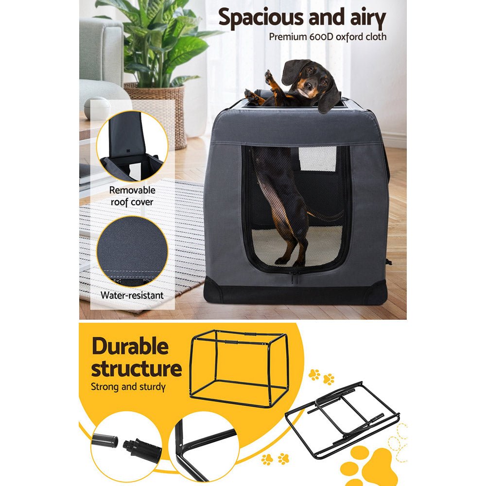 Pet Carrier Soft Crate Dog Cat Travel 60x42CM Portable Foldable Car M - Pet Care > Cat Supplies > Cat Carriers & Crates - Rivercity House & Home Co. (ABN 18 642 972 209) - Affordable Modern Furniture Australia