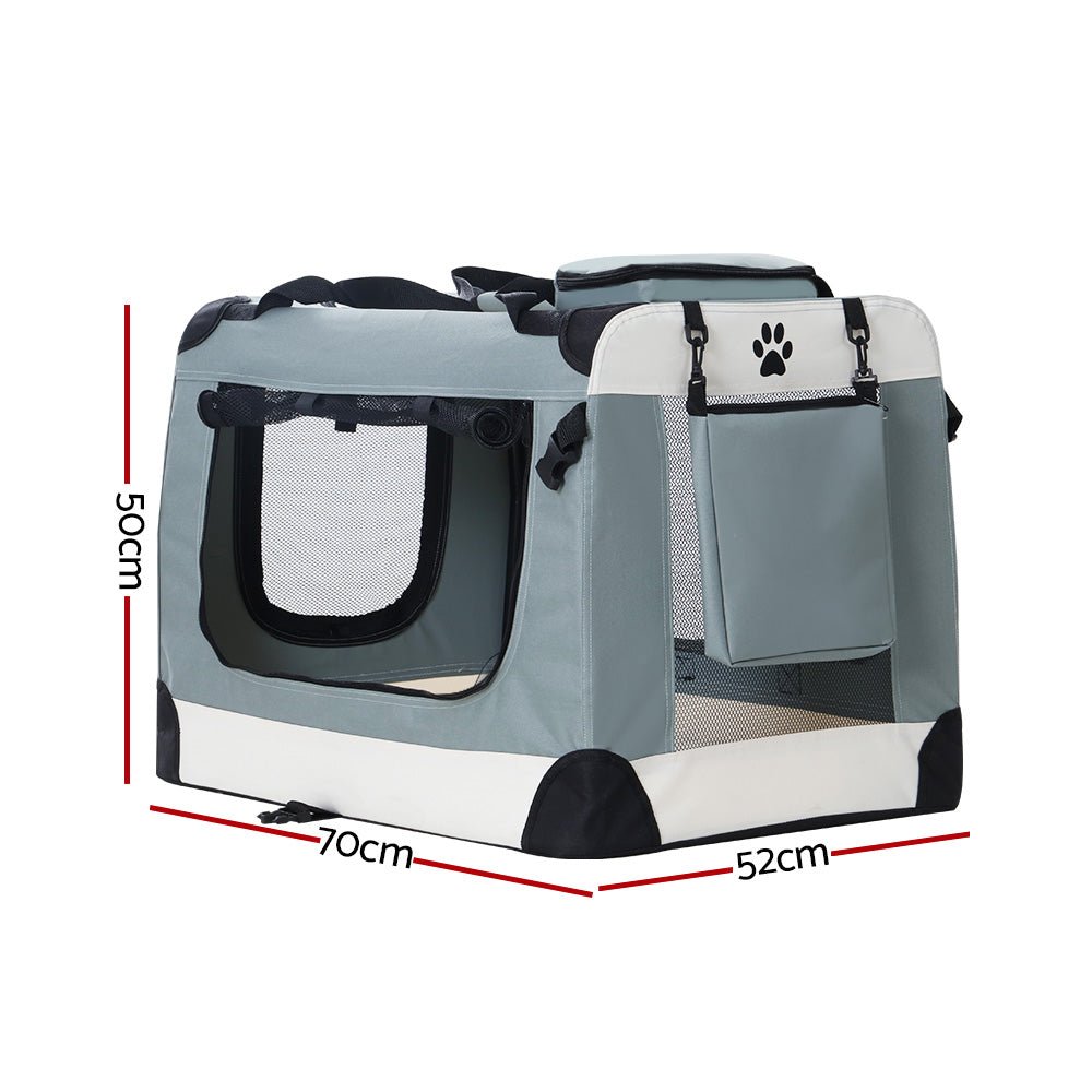 Pet Carrier Soft Crate Dog Cat Travel 70x52CM Portable Foldable Car Large - Pet Care > Cat Supplies > Cat Carriers & Crates - Rivercity House & Home Co. (ABN 18 642 972 209) - Affordable Modern Furniture Australia