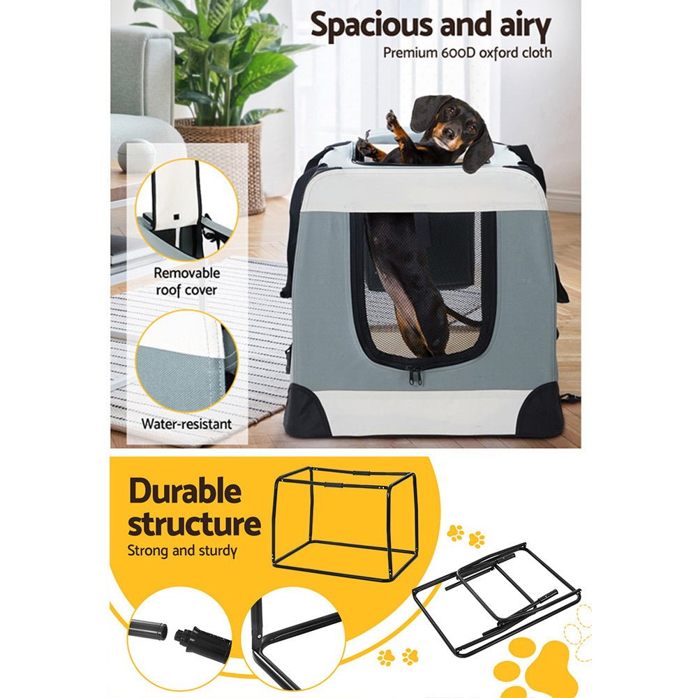 Pet Carrier Soft Crate Dog Cat Travel 70x52CM Portable Foldable Car Large - Pet Care > Cat Supplies > Cat Carriers & Crates - Rivercity House & Home Co. (ABN 18 642 972 209) - Affordable Modern Furniture Australia