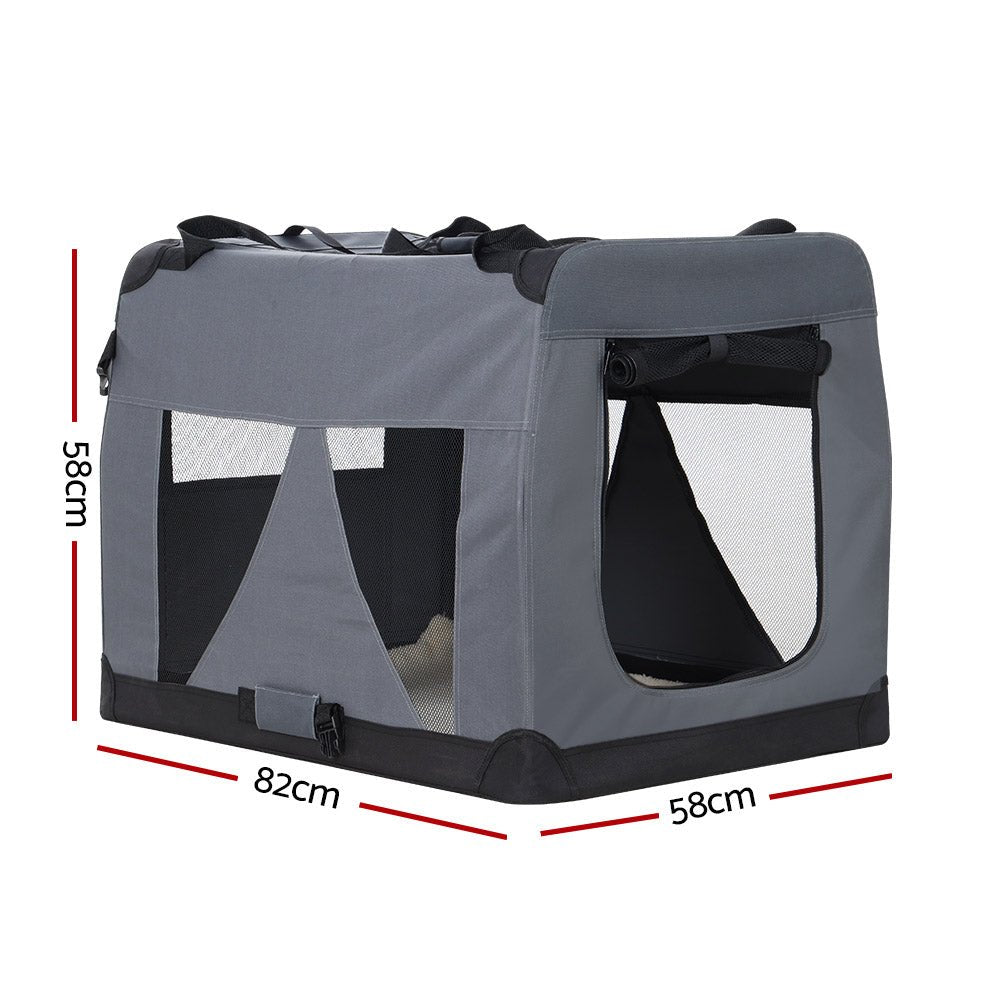 Pet Carrier Soft Crate Dog Cat Travel 82x58CM Portable Foldable Car XL - Pet Care > Cat Supplies > Cat Carriers & Crates - Rivercity House & Home Co. (ABN 18 642 972 209) - Affordable Modern Furniture Australia