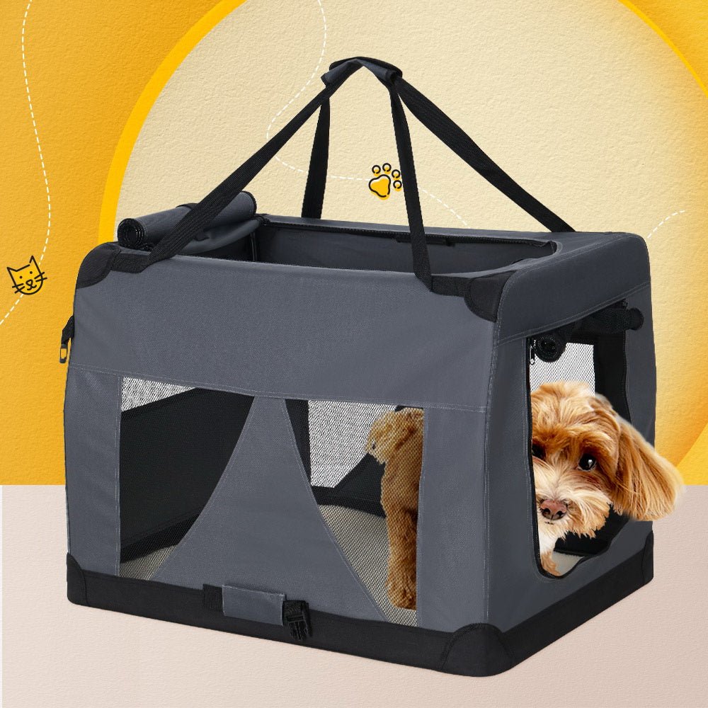 Pet Carrier Soft Crate Dog Cat Travel 82x58CM Portable Foldable Car XL - Pet Care > Cat Supplies > Cat Carriers & Crates - Rivercity House & Home Co. (ABN 18 642 972 209) - Affordable Modern Furniture Australia