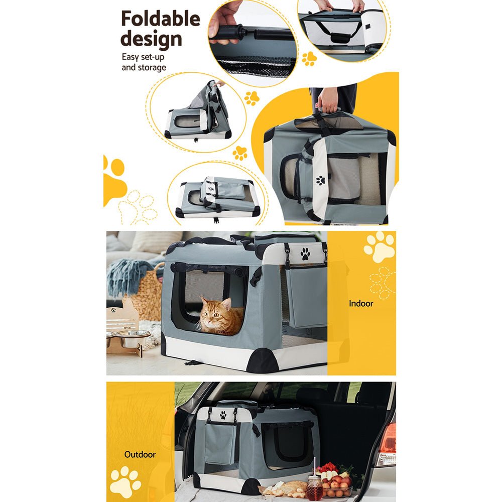 Pet Carrier Soft Crate Dog Cat Travel 90x61CM Portable Foldable Car 2XL - Pet Care > Cat Supplies > Cat Carriers & Crates - Rivercity House & Home Co. (ABN 18 642 972 209) - Affordable Modern Furniture Australia