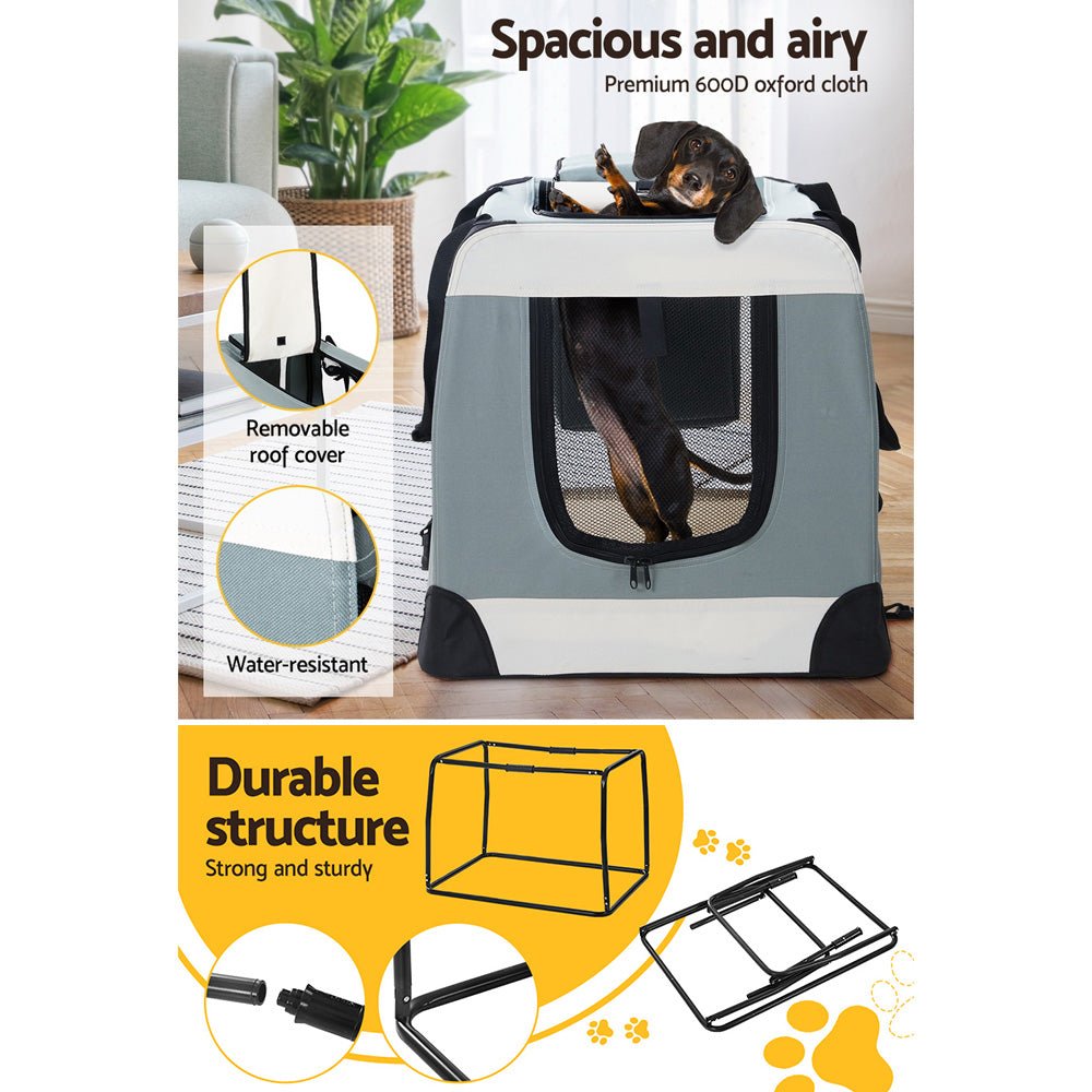 Pet Carrier Soft Crate Dog Cat Travel 90x61CM Portable Foldable Car 2XL - Pet Care > Cat Supplies > Cat Carriers & Crates - Rivercity House & Home Co. (ABN 18 642 972 209) - Affordable Modern Furniture Australia