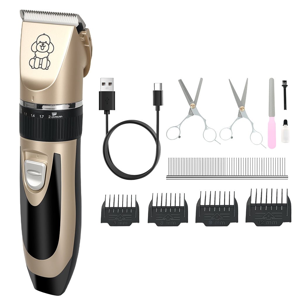 Pet Clipper Grooming Trimmer Kit for Cats and Dogs - Gold - Rivercity House & Home Co. (ABN 18 642 972 209) - Affordable Modern Furniture Australia