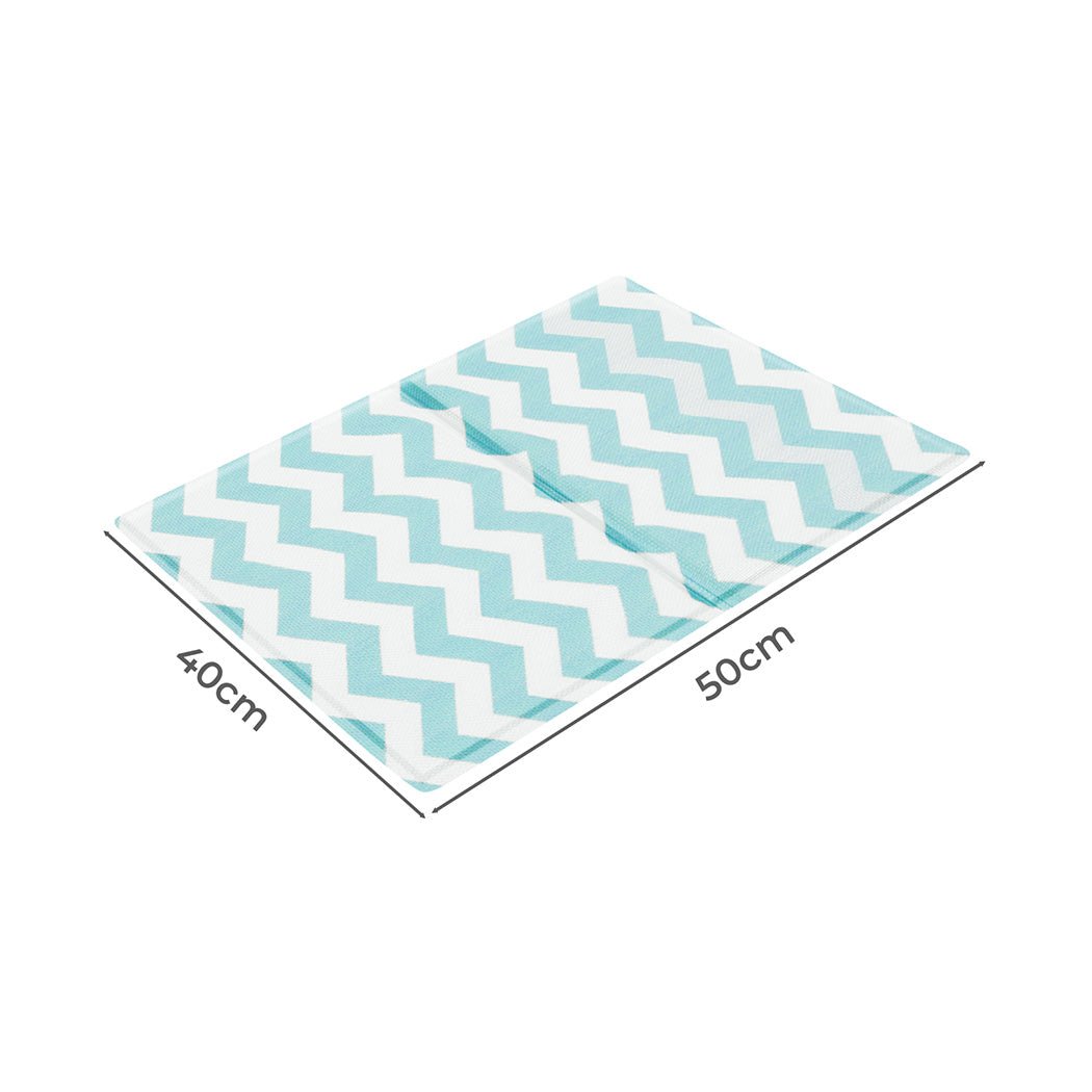 Pet Cooling Mat 40x50cm Foldable Breathable - Blue - Rivercity House & Home Co. (ABN 18 642 972 209) - Affordable Modern Furniture Australia