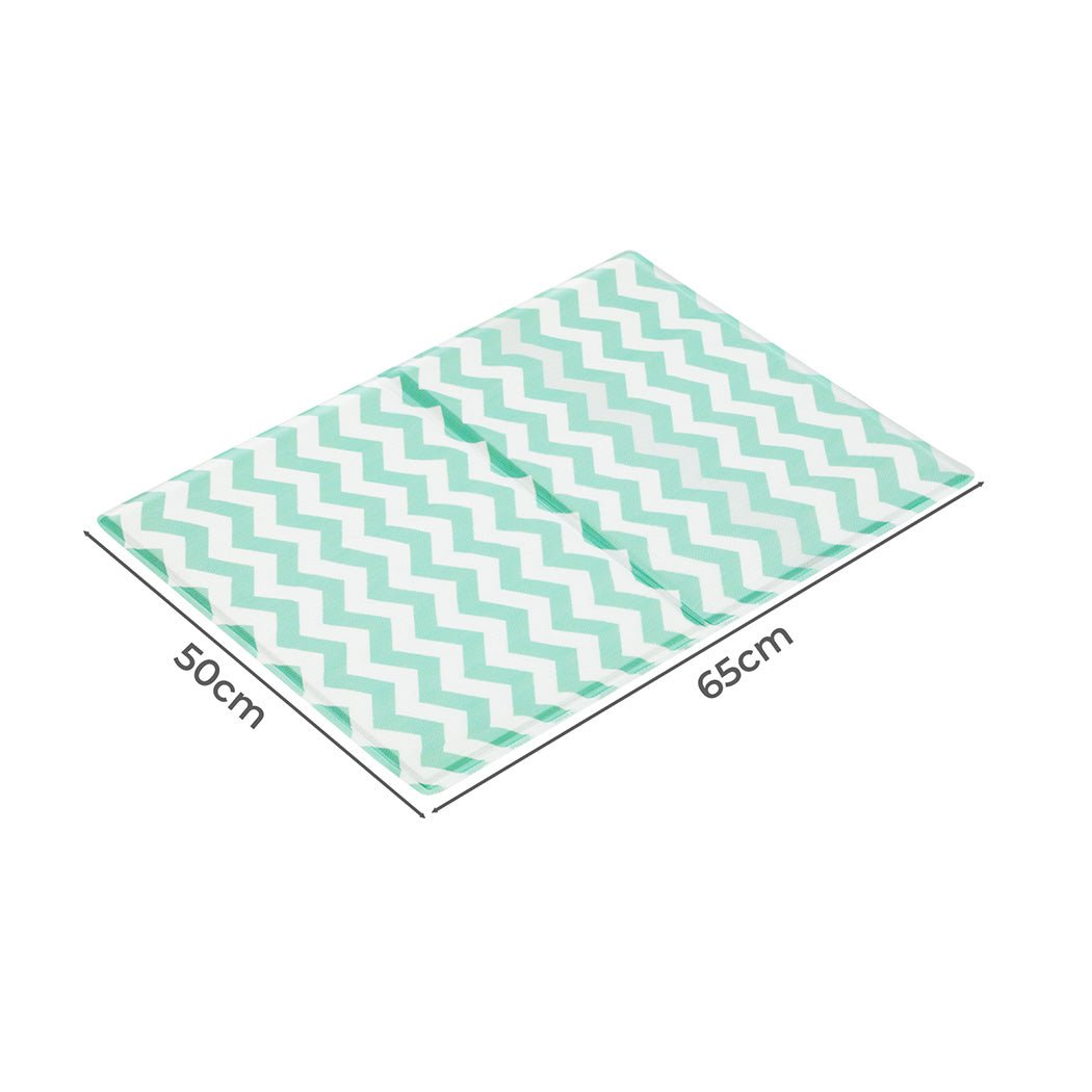 Pet Cooling Mat Foldable Portable 50x65cm - Green - Rivercity House & Home Co. (ABN 18 642 972 209) - Affordable Modern Furniture Australia