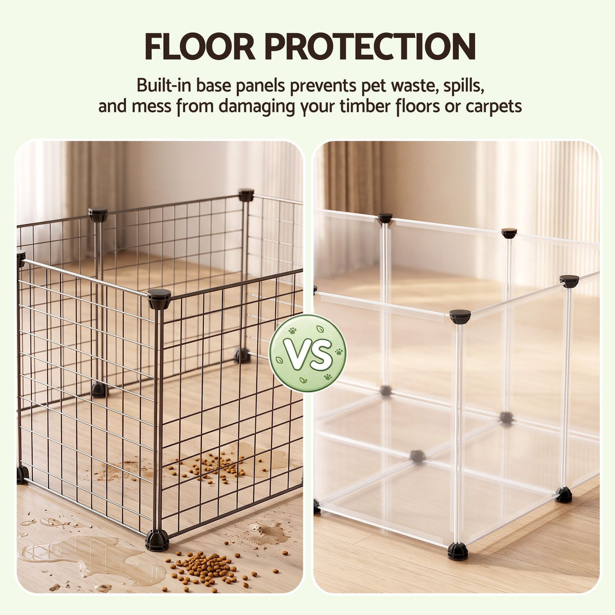 Pet Dog Playpen 20-Panel DIY Enclosure with Baseboard for Small Animals and Rabbits - Pet Care > Dog Supplies > Dog Playpens & Gates - Rivercity House & Home Co. (ABN 18 642 972 209) - Affordable Modern Furniture Australia