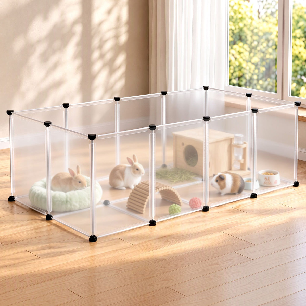 Pet Dog Playpen 20-Panel DIY Enclosure with Baseboard for Small Animals and Rabbits - Pet Care > Dog Supplies > Dog Playpens & Gates - Rivercity House & Home Co. (ABN 18 642 972 209) - Affordable Modern Furniture Australia
