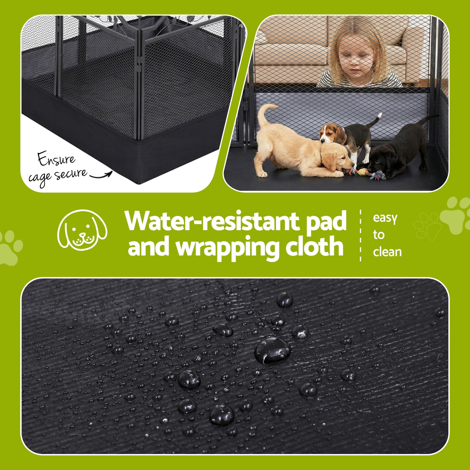 Pet Dog Playpen Heavy - Duty Enclosure Multi - Configuration Indoor Outdoor Black - Pet Care > Dog Supplies > Dog Playpens & Gates - Rivercity House & Home Co. (ABN 18 642 972 209) - Affordable Modern Furniture Australia