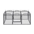 Pet Dog Playpen Heavy-Duty Multi-Configuration Enclosure - Black