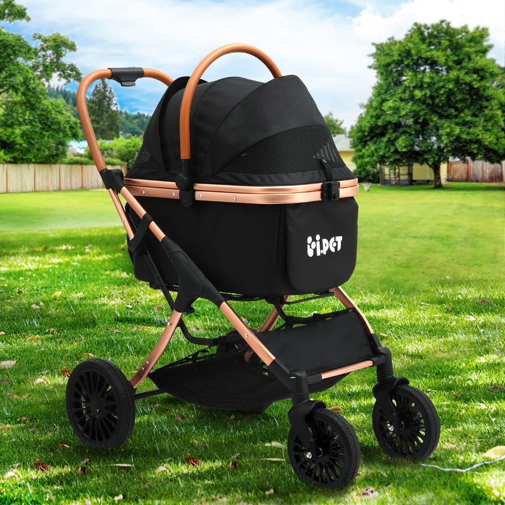 Pet Dog Stroller Pram Large Cat Carrier Travel Pushchair Foldable 4 Wheels - Pet Care > Dog Supplies > Dog Carriers & Crates - Rivercity House & Home Co. (ABN 18 642 972 209) - Affordable Modern Furniture Australia