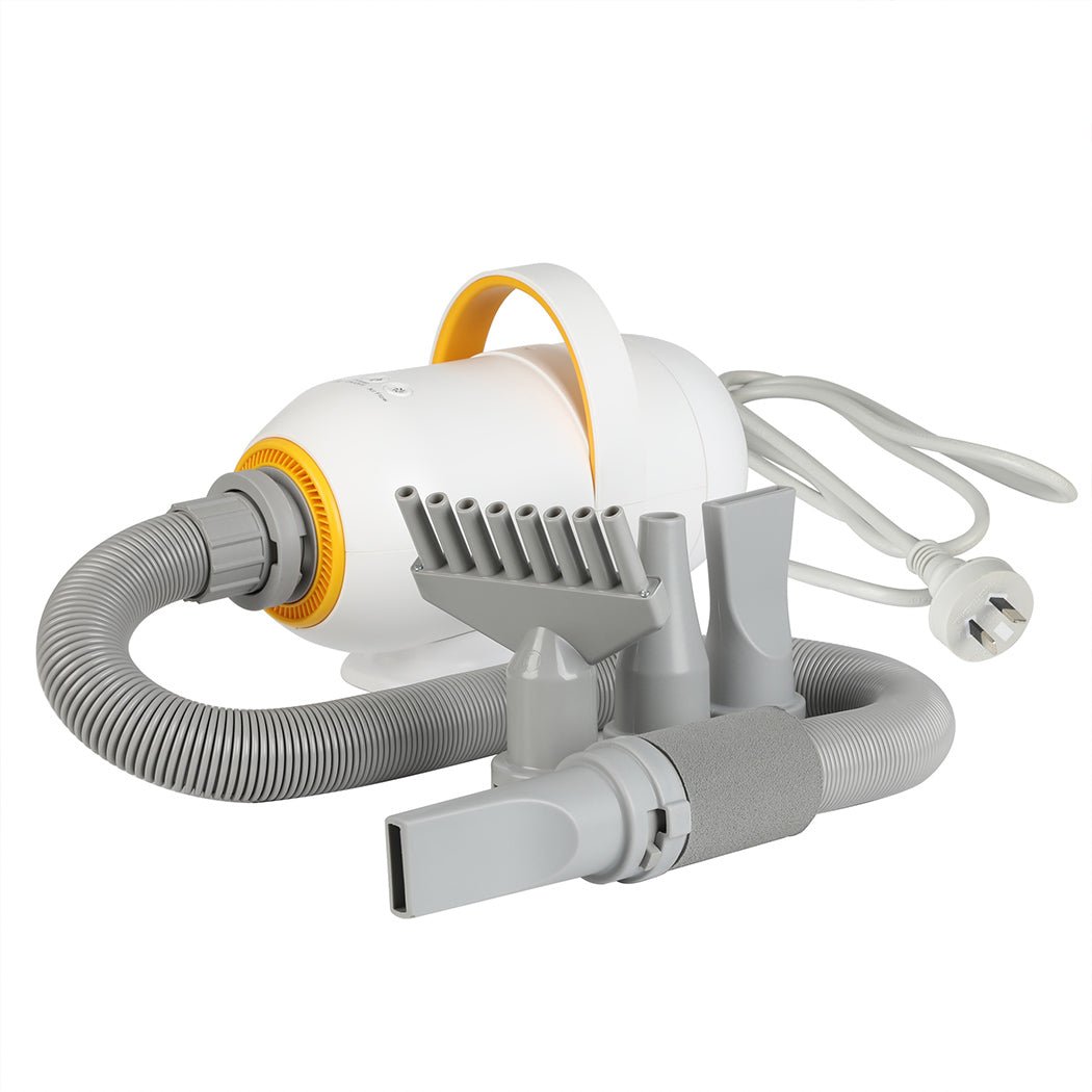 Pet Hair Dryer Grooming for Dogs and Cats with 4 Nozzles - White - Rivercity House & Home Co. (ABN 18 642 972 209) - Affordable Modern Furniture Australia