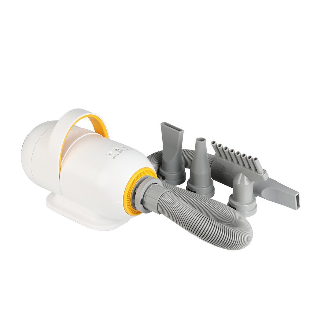 Pet Hair Dryer Grooming for Dogs and Cats with 4 Nozzles - White - Rivercity House & Home Co. (ABN 18 642 972 209) - Affordable Modern Furniture Australia