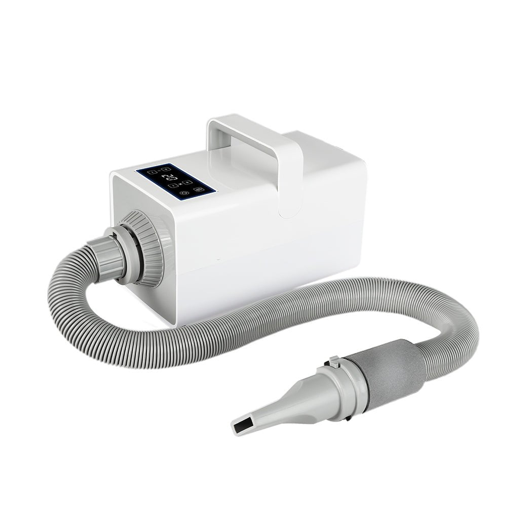 Pet Hair Dryer with LED Grooming and Anion Wind Control - White - Rivercity House & Home Co. (ABN 18 642 972 209) - Affordable Modern Furniture Australia