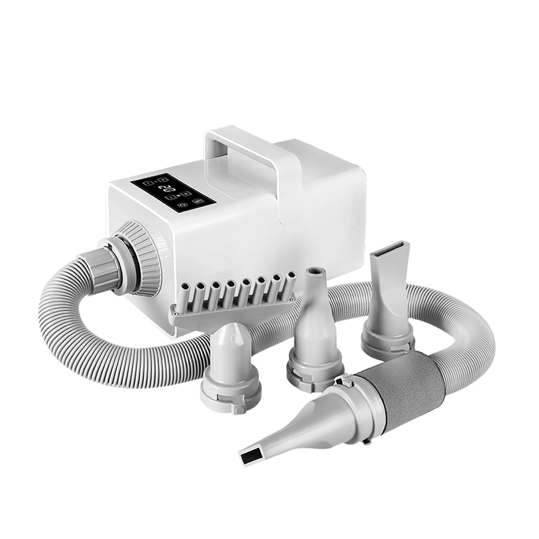 Pet Hair Dryer with LED Grooming and Anion Wind Control - White - Rivercity House & Home Co. (ABN 18 642 972 209) - Affordable Modern Furniture Australia