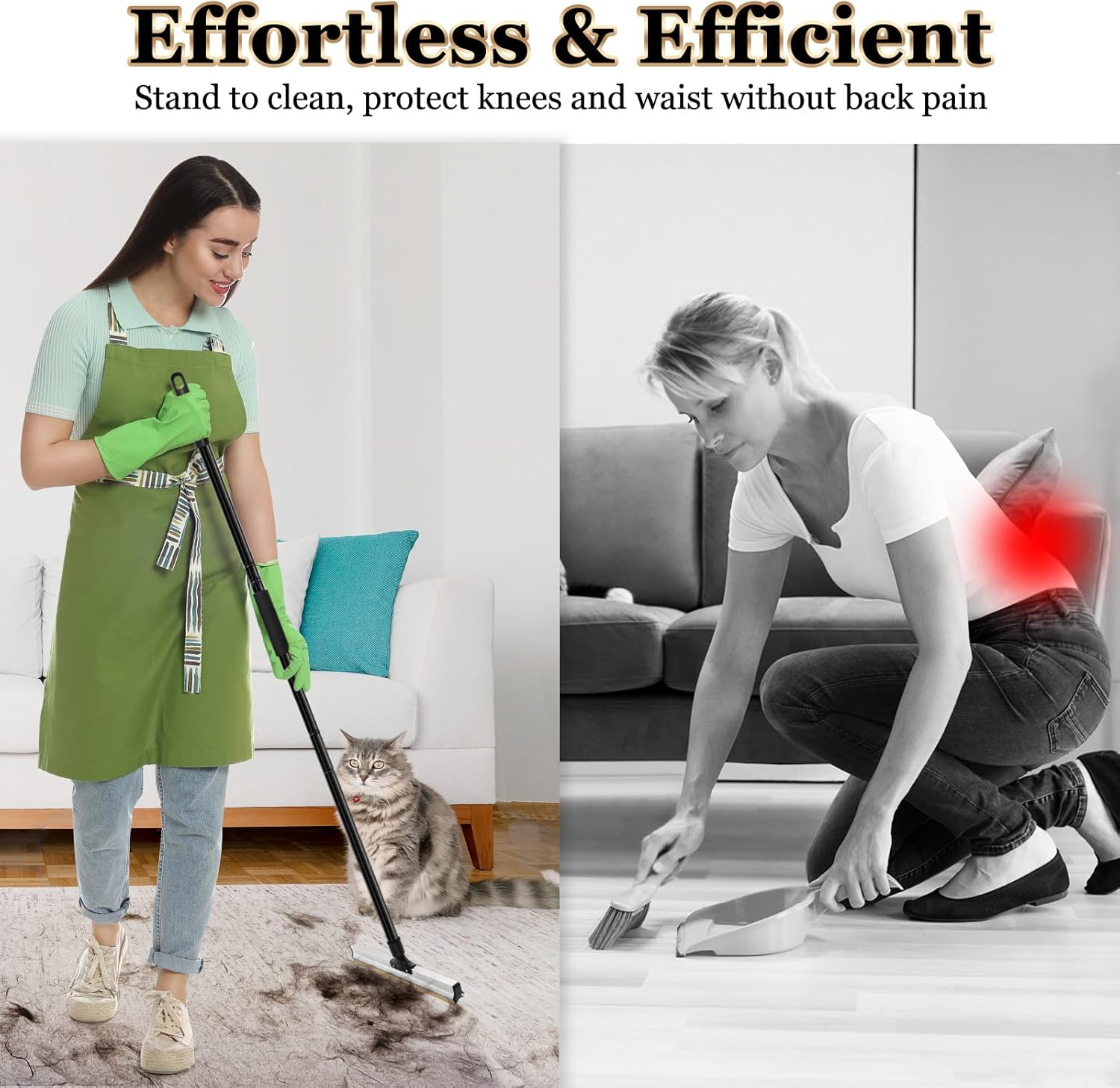 Pet Hair Remover Broom with Long Handle Reusable Fur & Lint Remover for Dog & Cat Hair - Multi - Surface - Pet Care > Cat Supplies > Cat Scratchers - Rivercity House & Home Co. (ABN 18 642 972 209) - Affordable Modern Furniture Australia