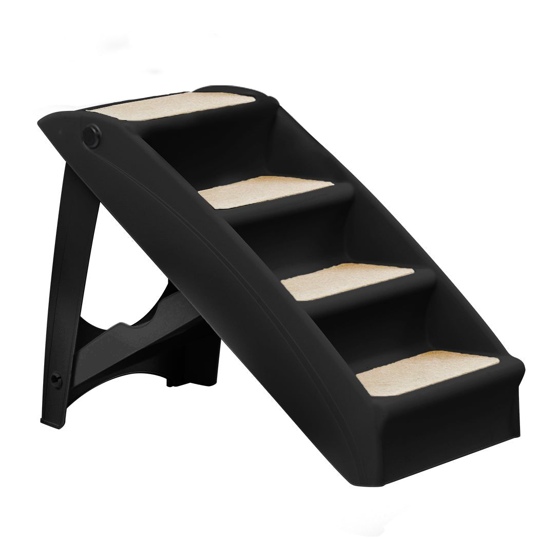 Pet Ramp Foldable Dog Steps with Anti - Slip Mat and Safety Buckle - Black - Rivercity House & Home Co. (ABN 18 642 972 209) - Affordable Modern Furniture Australia