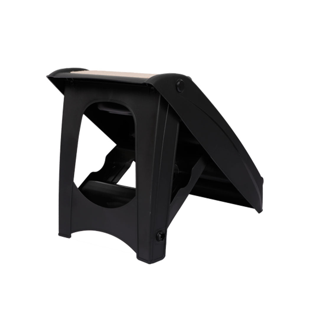 Pet Ramp Foldable Dog Steps with Anti - Slip Mat and Safety Buckle - Black - Rivercity House & Home Co. (ABN 18 642 972 209) - Affordable Modern Furniture Australia