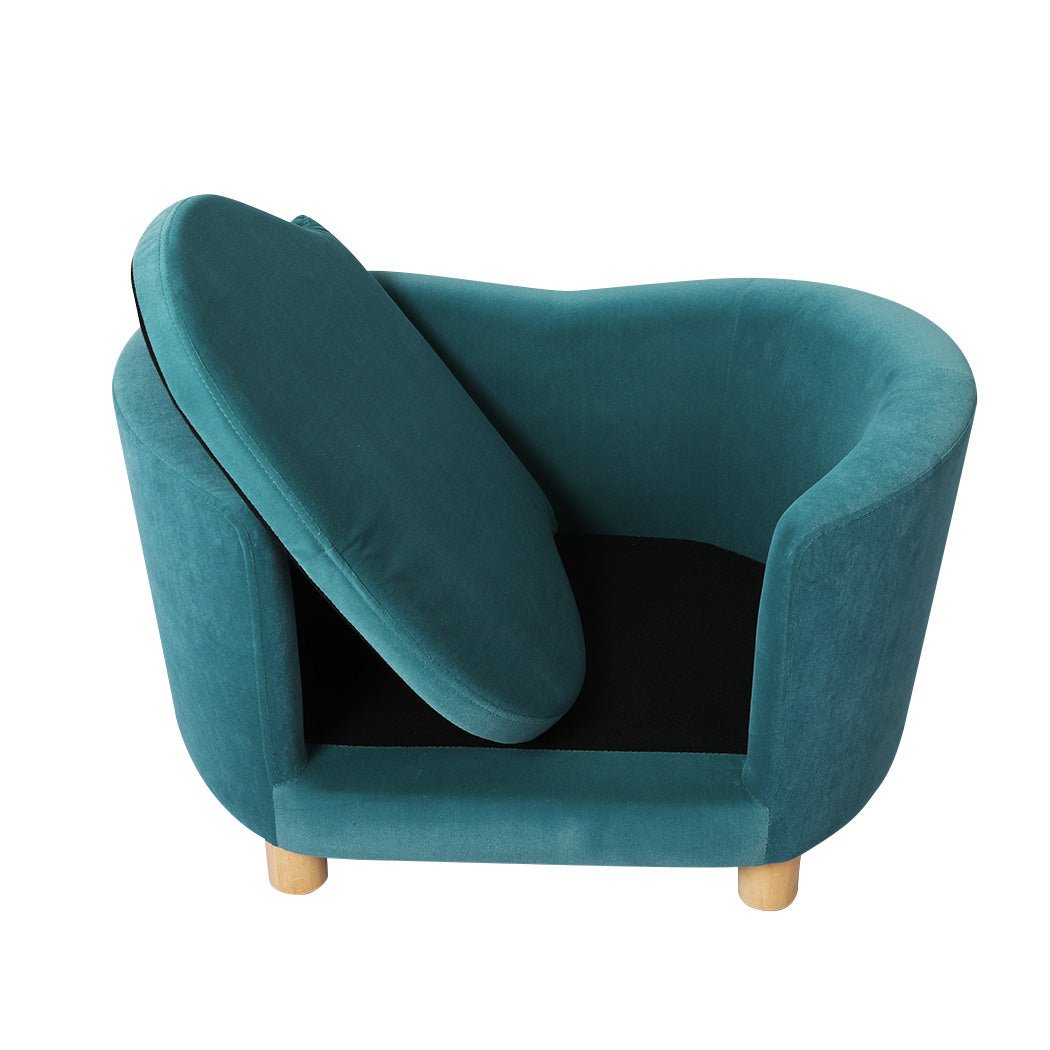 Pet Sofa Bed with Plush Cushion for Small to Medium Dogs - Blue - Rivercity House & Home Co. (ABN 18 642 972 209) - Affordable Modern Furniture Australia