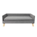 Pet Sofa Bed with Plush Cushion for Small to Medium Dogs - Grey