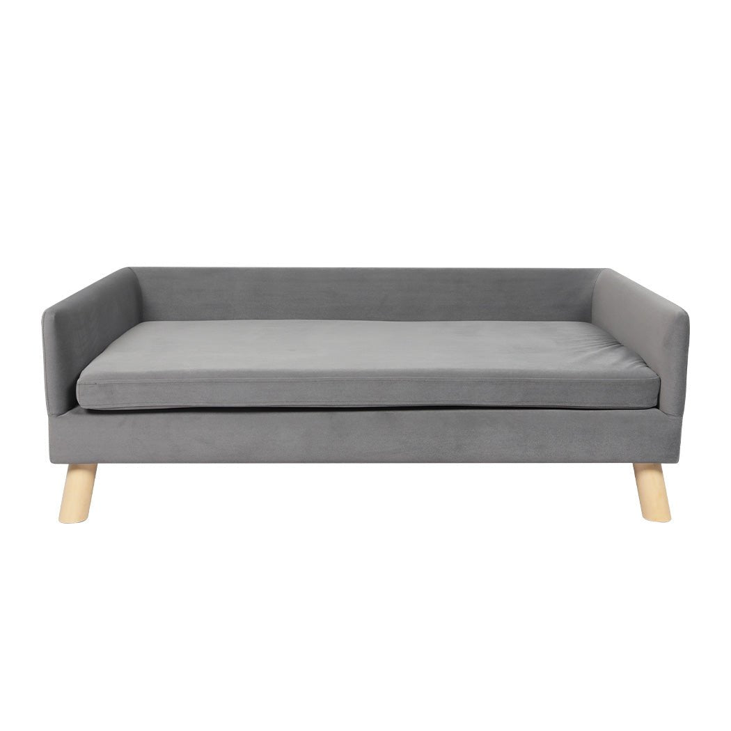 Pet Sofa Bed with Plush Cushion for Small to Medium Dogs - Grey - Rivercity House & Home Co. (ABN 18 642 972 209) - Affordable Modern Furniture Australia