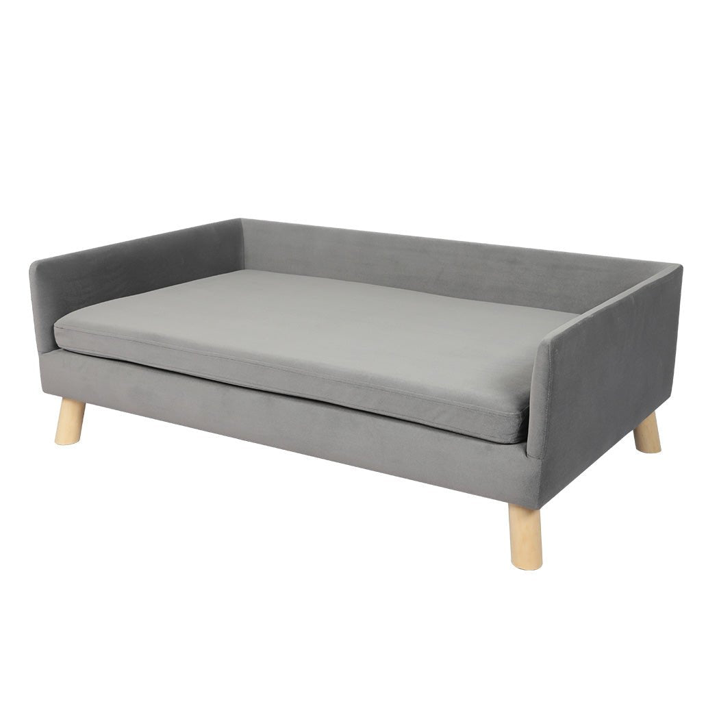 Pet Sofa Bed with Plush Cushion for Small to Medium Dogs - Grey - Rivercity House & Home Co. (ABN 18 642 972 209) - Affordable Modern Furniture Australia