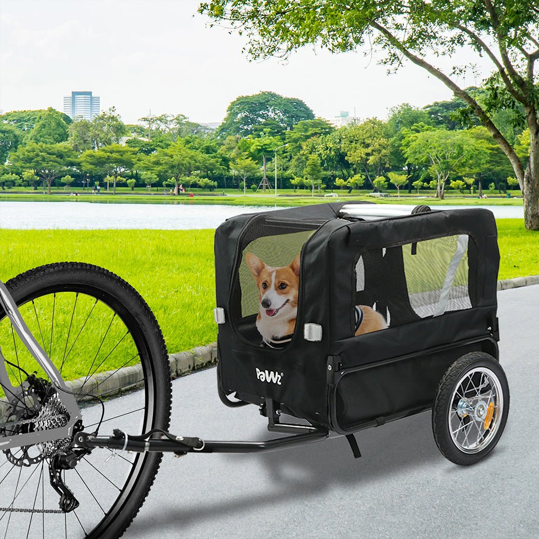 Pet Stroller 2 - in - 1 Bike Trailer with Sunroof - Red and Black - Rivercity House & Home Co. (ABN 18 642 972 209) - Affordable Modern Furniture Australia
