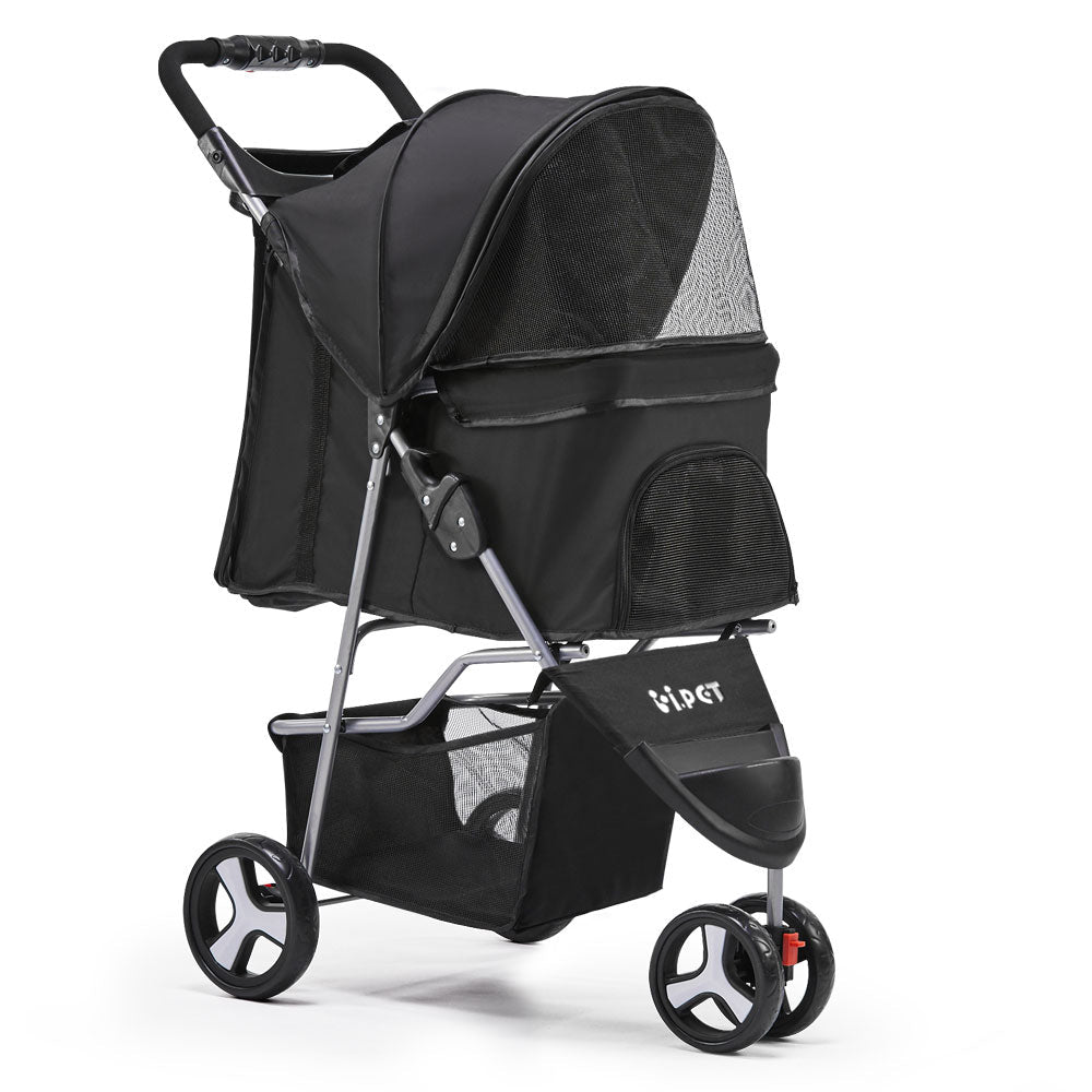 Pet Stroller Dog Pram Cat Carrier Large Travel Pushchair Foldable 3 Wheels - Pet Care > Cat Supplies > Cat Carriers & Crates - Rivercity House & Home Co. (ABN 18 642 972 209) - Affordable Modern Furniture Australia