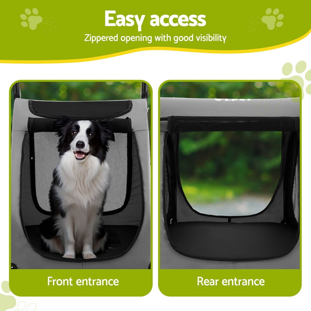 Pet Stroller Dog Pram Large Carrier Cat Travel Foldable Strollers 4 Wheels Trolley - Pet Care > Cat Supplies > Cat Carriers & Crates - Rivercity House & Home Co. (ABN 18 642 972 209) - Affordable Modern Furniture Australia