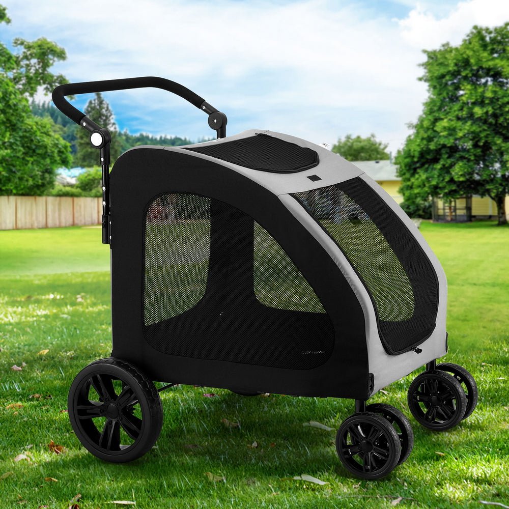 Pet Stroller Dog Pram Large Carrier Cat Travel Foldable Strollers 4 Wheels Trolley - Pet Care > Cat Supplies > Cat Carriers & Crates - Rivercity House & Home Co. (ABN 18 642 972 209) - Affordable Modern Furniture Australia