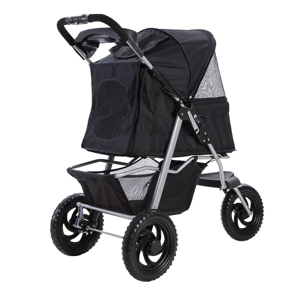 Pet Stroller Dog Pram Large Cat Carrier Travel 3 Wheels Foldable Pushchair - Pet Care > Cat Supplies > Cat Carriers & Crates - Rivercity House & Home Co. (ABN 18 642 972 209) - Affordable Modern Furniture Australia
