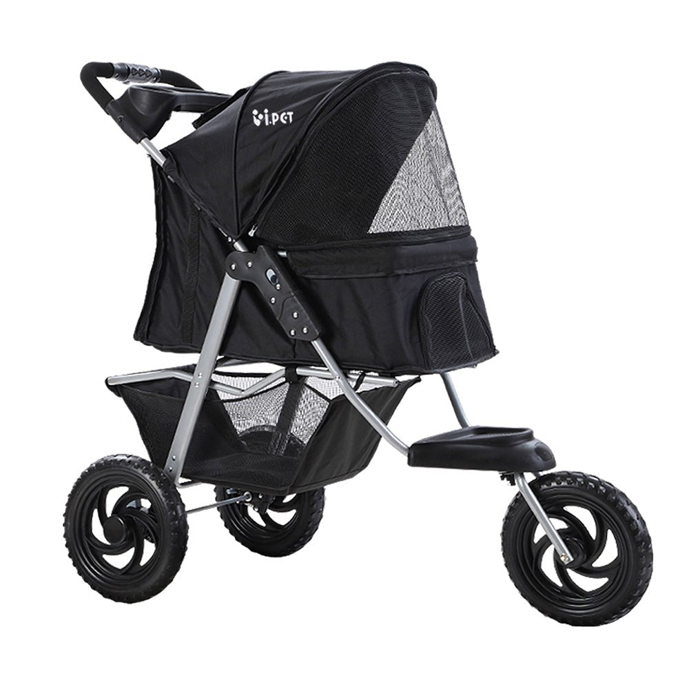 Pet Stroller Dog Pram Large Cat Carrier Travel 3 Wheels Foldable Pushchair - Pet Care > Cat Supplies > Cat Carriers & Crates - Rivercity House & Home Co. (ABN 18 642 972 209) - Affordable Modern Furniture Australia