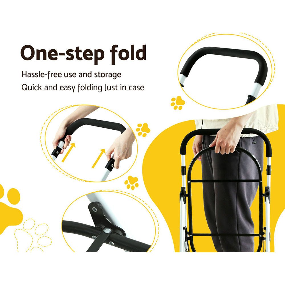 Pet Stroller Dog Pram Large Cat Carrier Travel Foldable 4 Wheels Double - Pet Care > Cat Supplies > Cat Carriers & Crates - Rivercity House & Home Co. (ABN 18 642 972 209) - Affordable Modern Furniture Australia