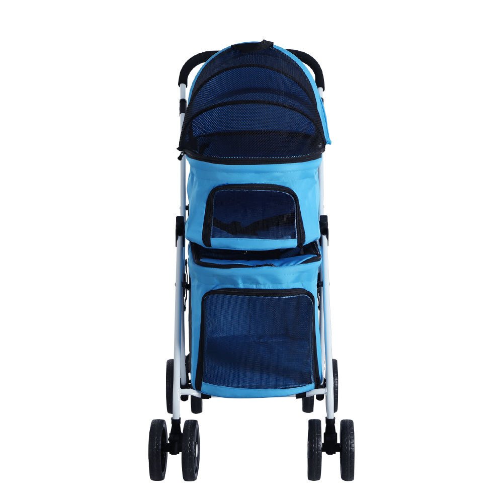 Pet Stroller Dog Pram Large Cat Carrier Travel Foldable 4 Wheels Double - Pet Care > Cat Supplies > Cat Carriers & Crates - Rivercity House & Home Co. (ABN 18 642 972 209) - Affordable Modern Furniture Australia